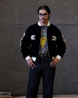 Quilted Souvenir Valvet Jacket Tiger&Dragon Embroidery