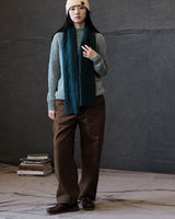 Écharpe tricotée à torsades en fil feutré