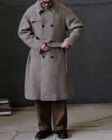 Felted Tweed Double Breasted Trench Coat Two-tone Labour Union Clothing Since 1986 | Vintage Inspired Heritage Menswear