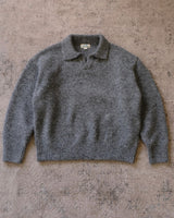 Polo Jumper Buttonless Collar Felted Wool-blend