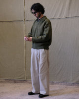 Polo Jumper Buttonless Collar Felted Wool-blend