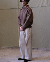 Polo Jumper Buttonless Collar Felted Wool-blend