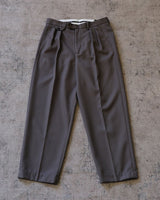 worsted wool blend pleated trousers