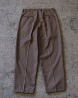 pantalon plissé en laine mélangée peignée