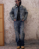 Distressed Washed Worker Jeans