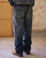 Distressed Washed Worker Jeans