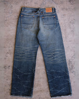 Distressed Washed Worker Jeans
