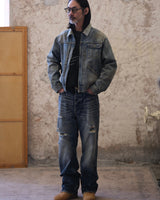 Distressed Washed Worker Jeans
