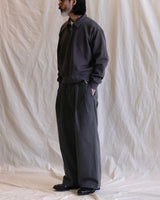 Half-zip Collared Sweatshirt – Heavyweight Cotton, Charcoal