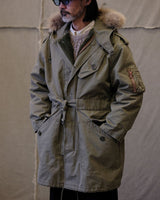 Parka à capuche en fourrure avec doublure polaire