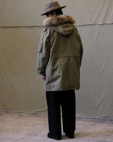 Parka à capuche en fourrure avec doublure polaire