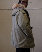 Parka à capuche en fourrure avec doublure polaire