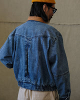 Quilted Denim Bomber Jacket