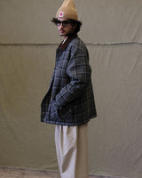 Wool Plaid Jacket Houndstooth Pattern