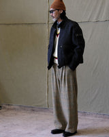 blouson aviateur en laine à chevrons