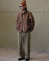 blouson aviateur en laine à chevrons