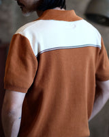 Buttonless Two-tone Polo