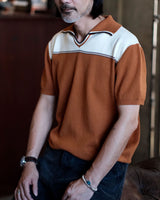 Buttonless Two-tone Polo