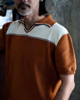 Buttonless Two-tone Polo