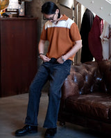 Buttonless Two-tone Polo