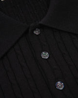 Cable Knitted Polo Shirt