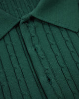 Cable Knitted Polo Shirt