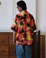 Tropical Bay Dusk Hawaiian Shirt