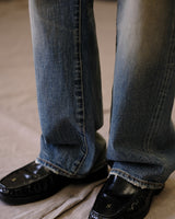 Stoned-washed Red-line Selvedge Straight-leg Jeans 15.5oz