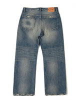 Stoned-washed Red-line Selvedge Straight-leg Jeans 15.5oz
