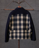 30s Spliced Plaided Field Sports Jacket