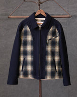 30s Spliced Plaided Field Sports Jacket