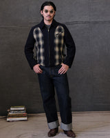 30s Spliced Plaided Field Sports Jacket