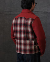 30s Spliced Plaided Field Sports Jacket