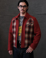 30s Spliced Plaided Field Sports Jacket