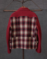 30s Spliced Plaided Field Sports Jacket