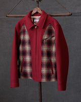 30s Spliced Plaided Field Sports Jacket