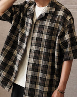 Plaided Guayabera Shirt