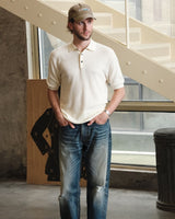 Waffle Pattern Polo Shirt Labour Union Clothing-Since 1986 | Vintage Inspired Heritage Menswear