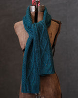Écharpe tricotée à torsades en fil feutré