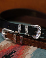Genuine Cow Leather Ranger Belt (Four-metal-pieces Set)