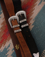 Genuine Cow Leather Ranger Belt (Four-metal-pieces Set)