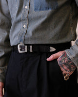 Genuine Cow Leather Ranger Belt (Four-metal-pieces Set)