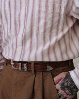 Genuine Cow Leather Ranger Belt (Four-metal-pieces Set)