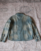 Distressed Denim Biker Jacket