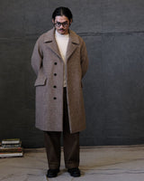 Houndstooth Wool Trench Coat