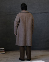 Houndstooth Wool Trench Coat