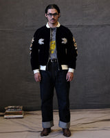 Quilted Souvenir Valvet Jacket Tiger&Dragon Embroidery