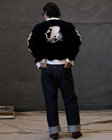 Quilted Souvenir Valvet Jacket Tiger&Dragon Embroidery