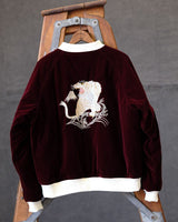 Quilted Souvenir Valvet Jacket Tiger&Dragon Embroidery