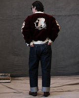 Quilted Souvenir Valvet Jacket Tiger&Dragon Embroidery